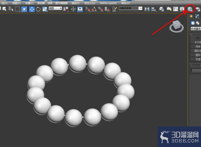 3Dmax如何制作绿祖母手链? 3Dmax如何制作绿祖母手链?