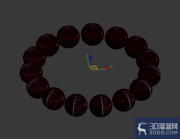 3Dmax如何制作黑酸枝手串？