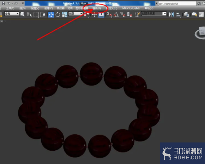 3Dmax如何制作黑酸枝手串？