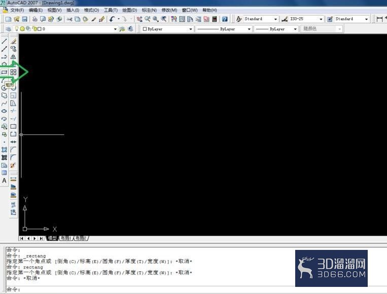 AutoCAD2007怎么绘制矩形？