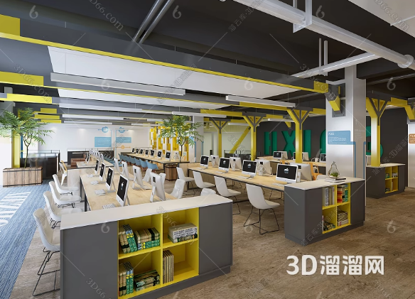办公室装修色彩搭配大全-3d溜溜网