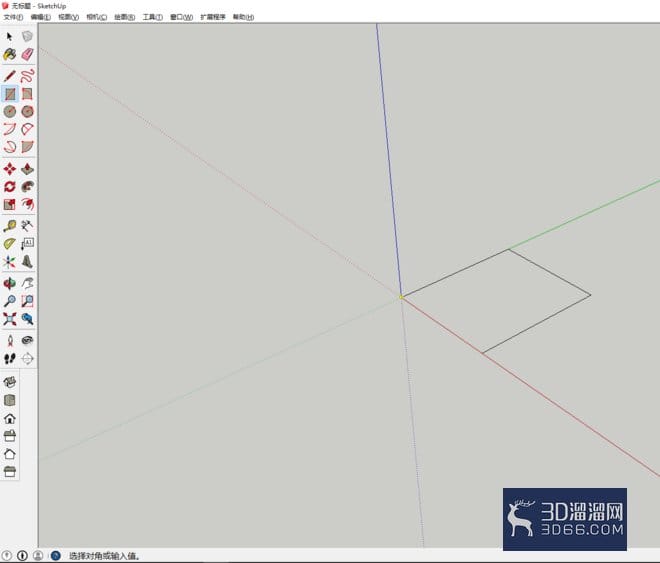 草图大师绘制圆边立方体模型？