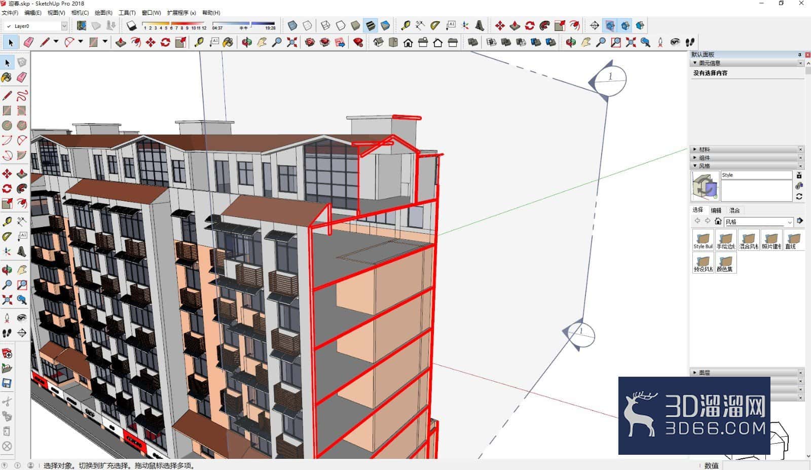SketchUp怎么生成模型剖切面？