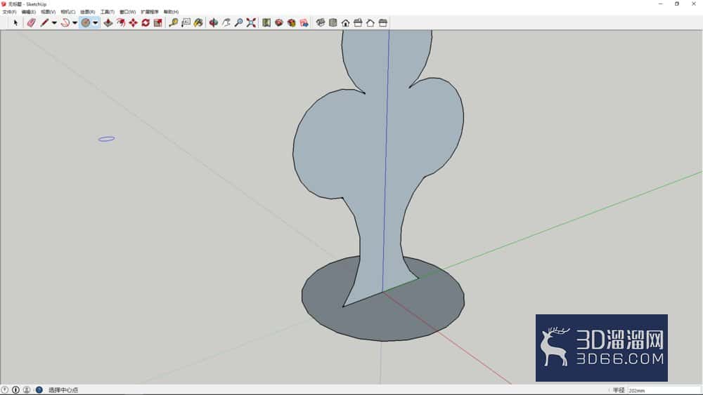 使用sketchup绘制一个蘑菇云简单模型？