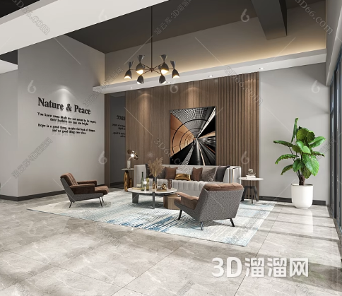 办公室接待室装修设计指南-3d溜溜网