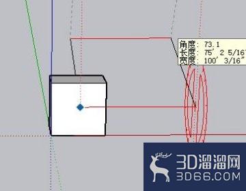 草图大师怎么把矩形拽出角度？