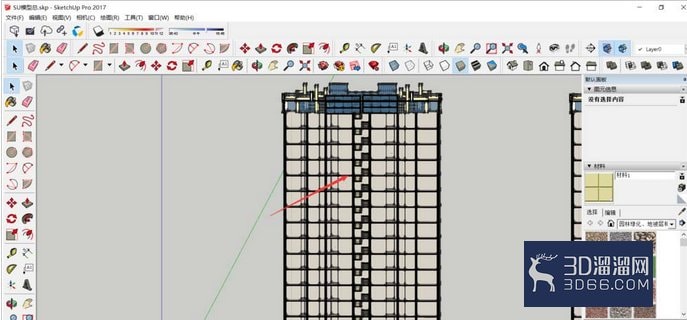 草图大师使用立体建筑图制作建筑剖面图