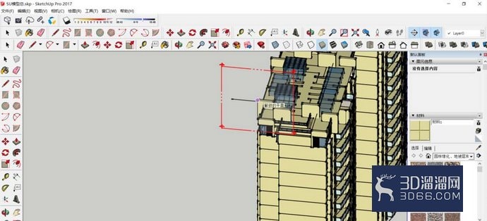 草图大师使用立体建筑图制作建筑剖面图