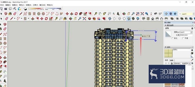 草图大师使用立体建筑图制作建筑剖面图