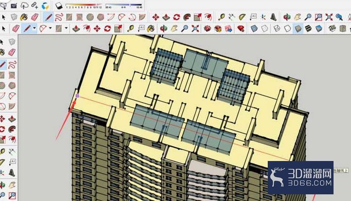草图大师使用立体建筑图制作建筑剖面图