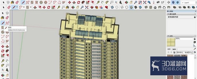 草图大师使用立体建筑图制作建筑剖面图