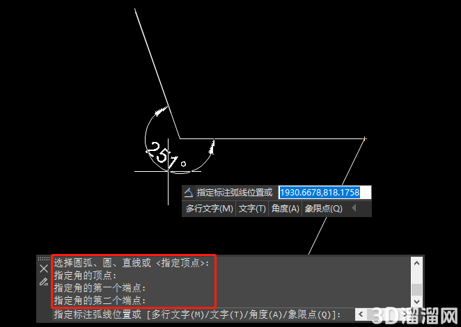 CAD怎么标注大于180度的角? CAD怎么标注大于180度的角?