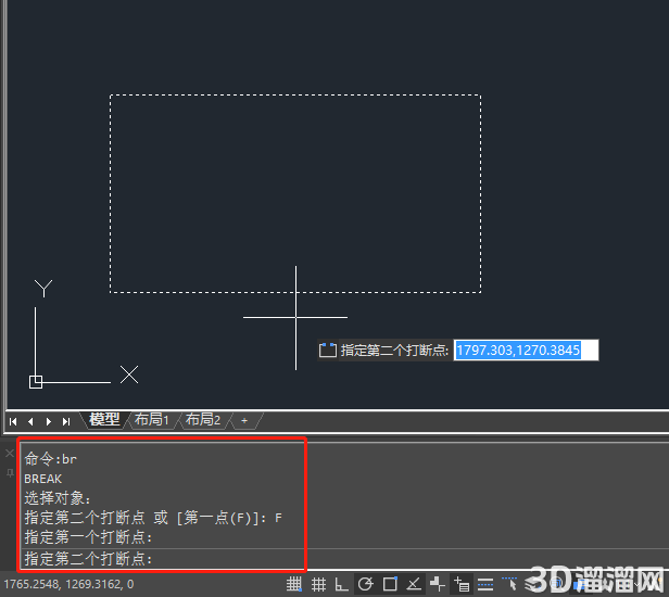 CAD打断线条的快捷键是什么? CAD打断线条的快捷键是什么?