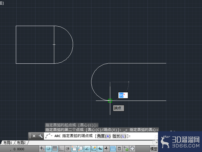 CAD2014绘制圆弧的方法 CAD2014绘制圆弧的方法