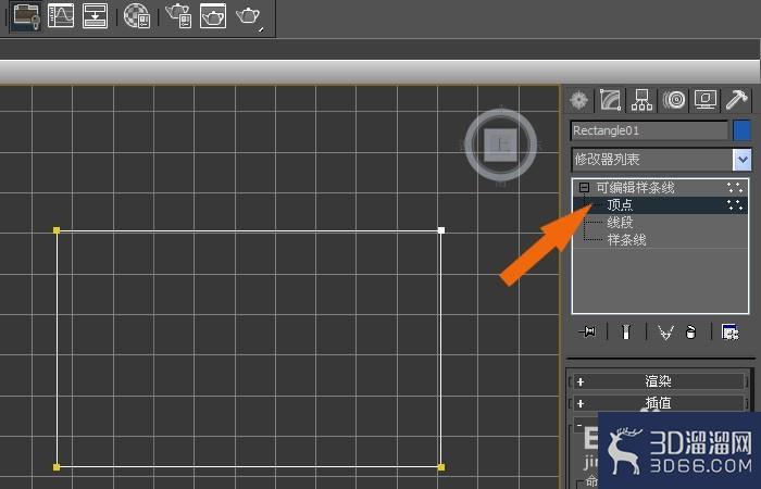 3dmax中如何将矩形图形变成面?-3d溜溜网