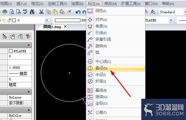 CAD制图中圆形半径与直径标注方法 CAD制图中圆形半径与直径标注方法