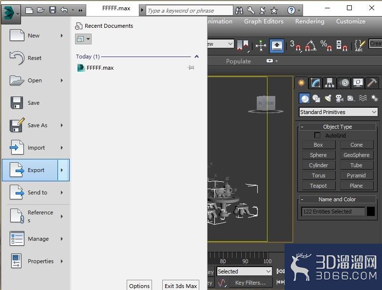 在3DMAX中怎么将模型导出OBJ格式？