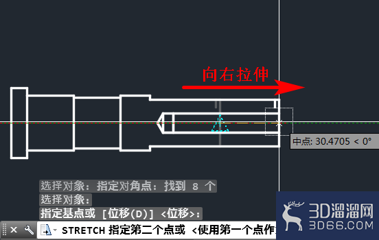 CAD怎么将产品的一部分拉长拉伸? CAD怎么将产品的一部分拉长拉伸?