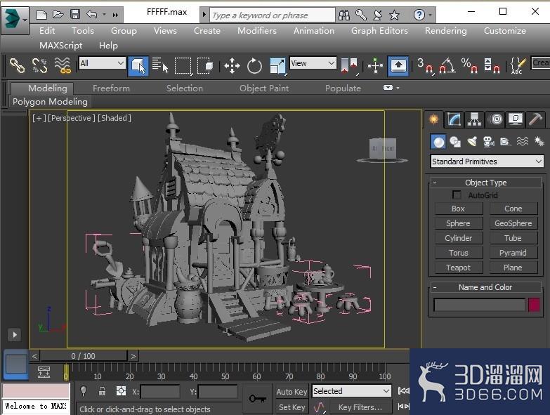 在3DMAX中怎么将模型导出OBJ格式？
