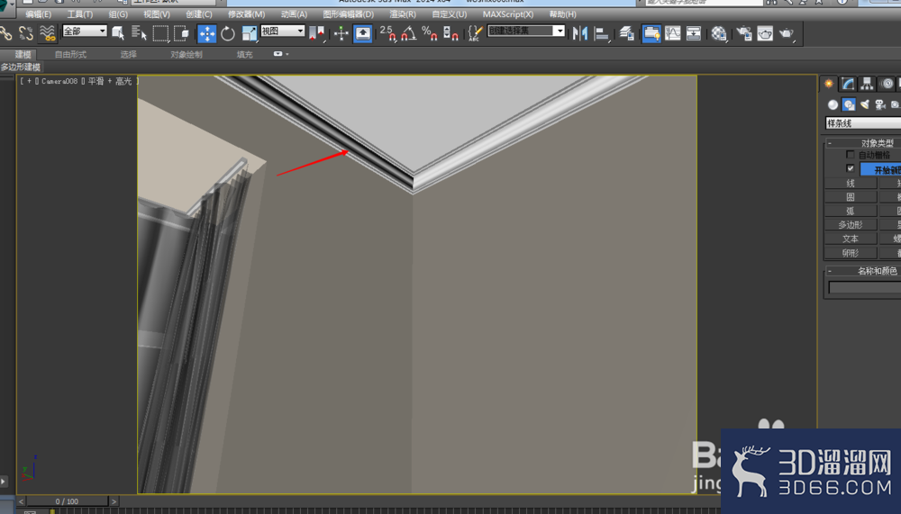 用3DMAX如何制作石膏线模型？