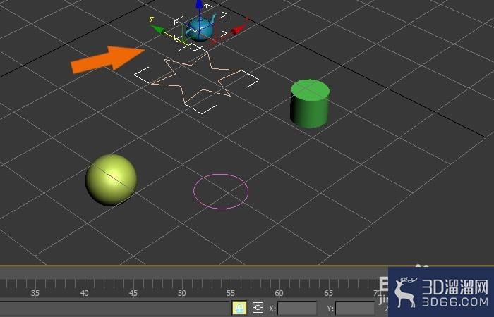 3dmax中如何使用锁定按钮来移动物体？
