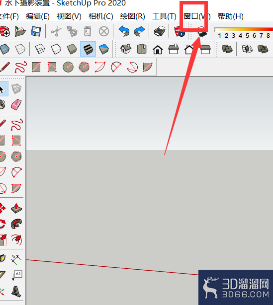 SketchUp如何一键清除绘图区域的项目？