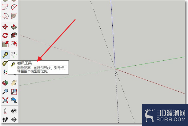 su草图大师怎么用卷尺画辅助线? su草图大师怎么用卷尺画辅助线?