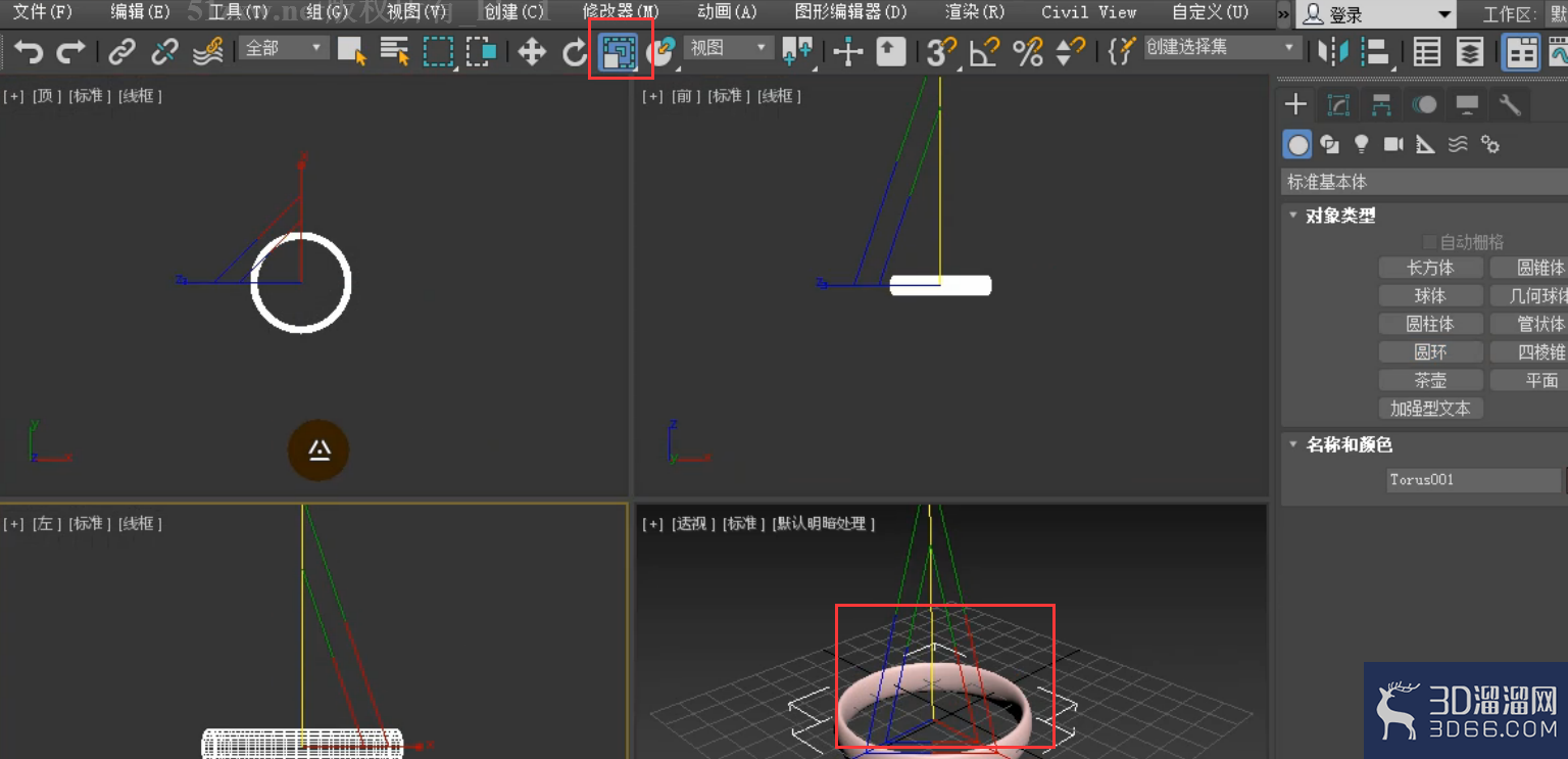3dmax图形怎么合并到模型上？