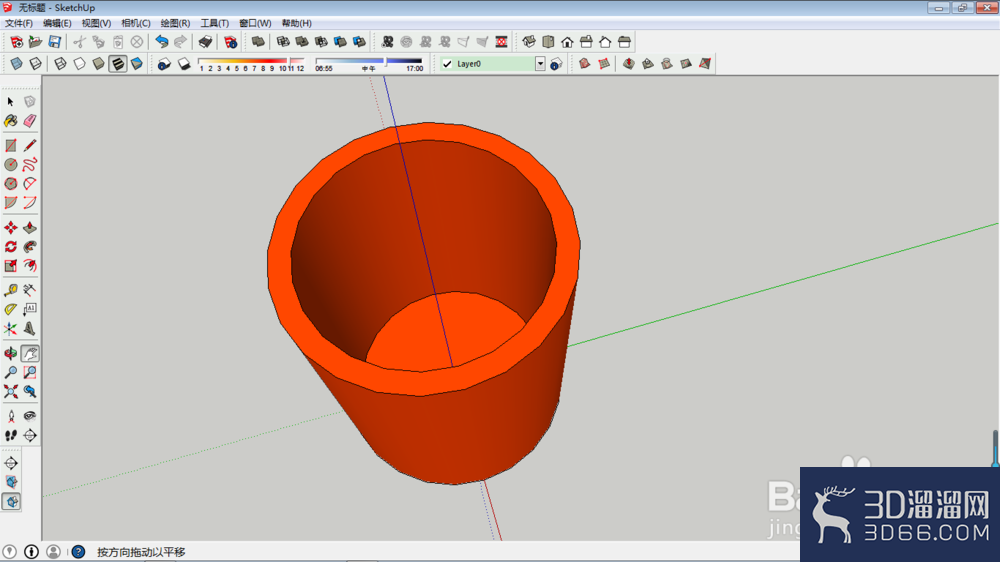 SketchUp如何制作空心柱? SketchUp如何制作空心柱?
