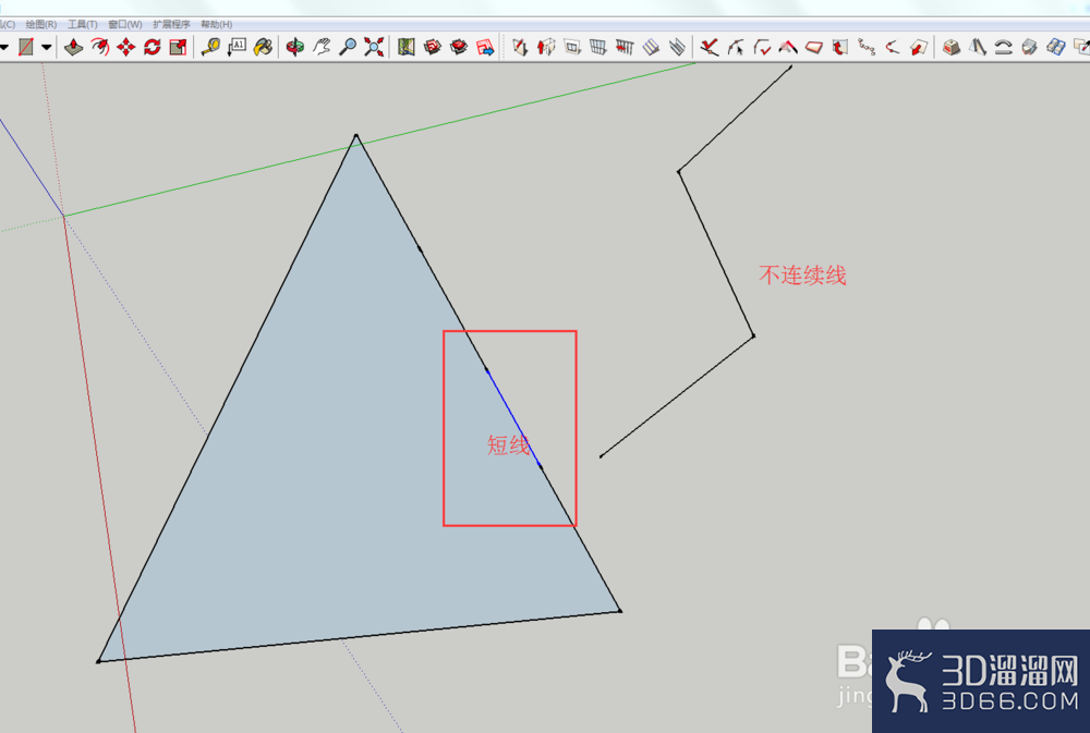 sketchup短线碎线怎么连在一起？