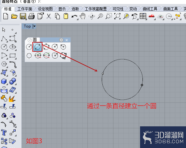 犀牛Rhino5.0圆的绘制工具怎么用? 犀牛Rhino5.0圆的绘制工具怎么用?