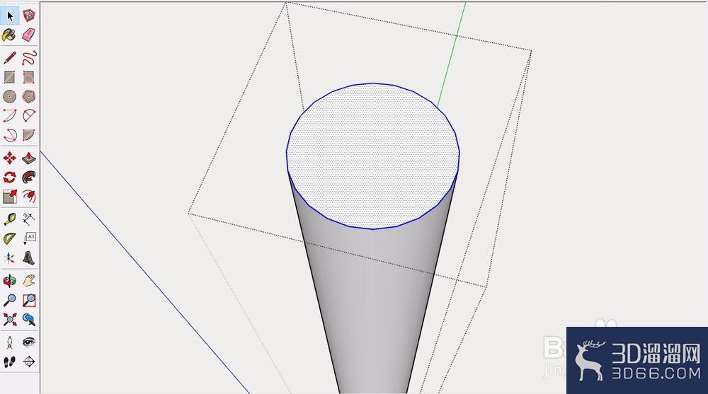 SketchUp怎么做下宽上窄的柱子？