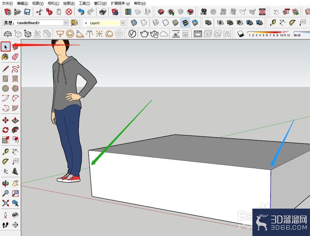 SketchUp怎么均分模型？