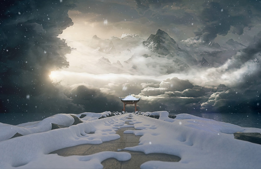 3dmax+Vr6+Vantage雪景动画